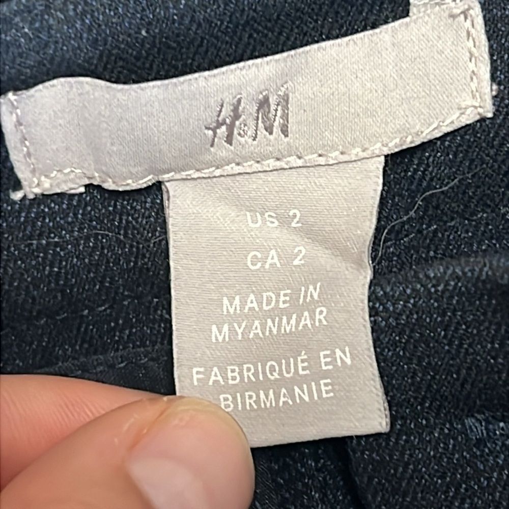 H&M Blue Pants Slacks Womens US 2 - Picture 2 of 3